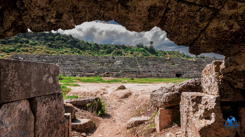 Cave viewpoint looking at ancient lands